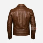 Men’s Diamond Quilted Dark Brown Leather Jacket