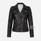 Women’s Premium Black Leather Motorcycle Jacket
